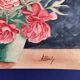 Vintage watercolor with peonies