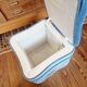 Blue chest pouf