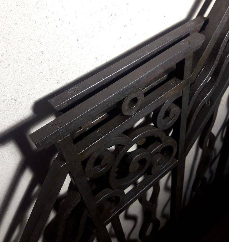 Old wrought iron gate and door grilles 20th century Art Deco