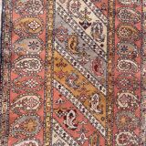 Vintage sinkiang carpet for handmade corridor 90x358 cm
