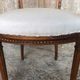 Chair style louis xvi carved wood & vintage white fabric