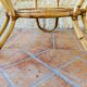 Rattan coffee table with range magazines, vintage circa 60's