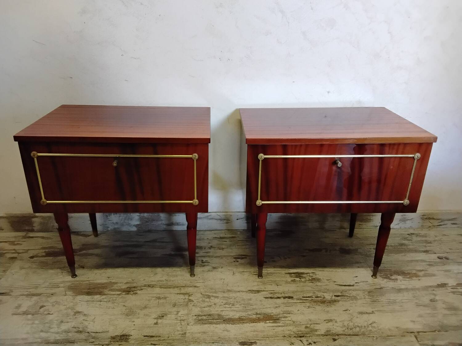 Pair of vintage bedside tables