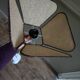 Vintage rattan blade pendant light