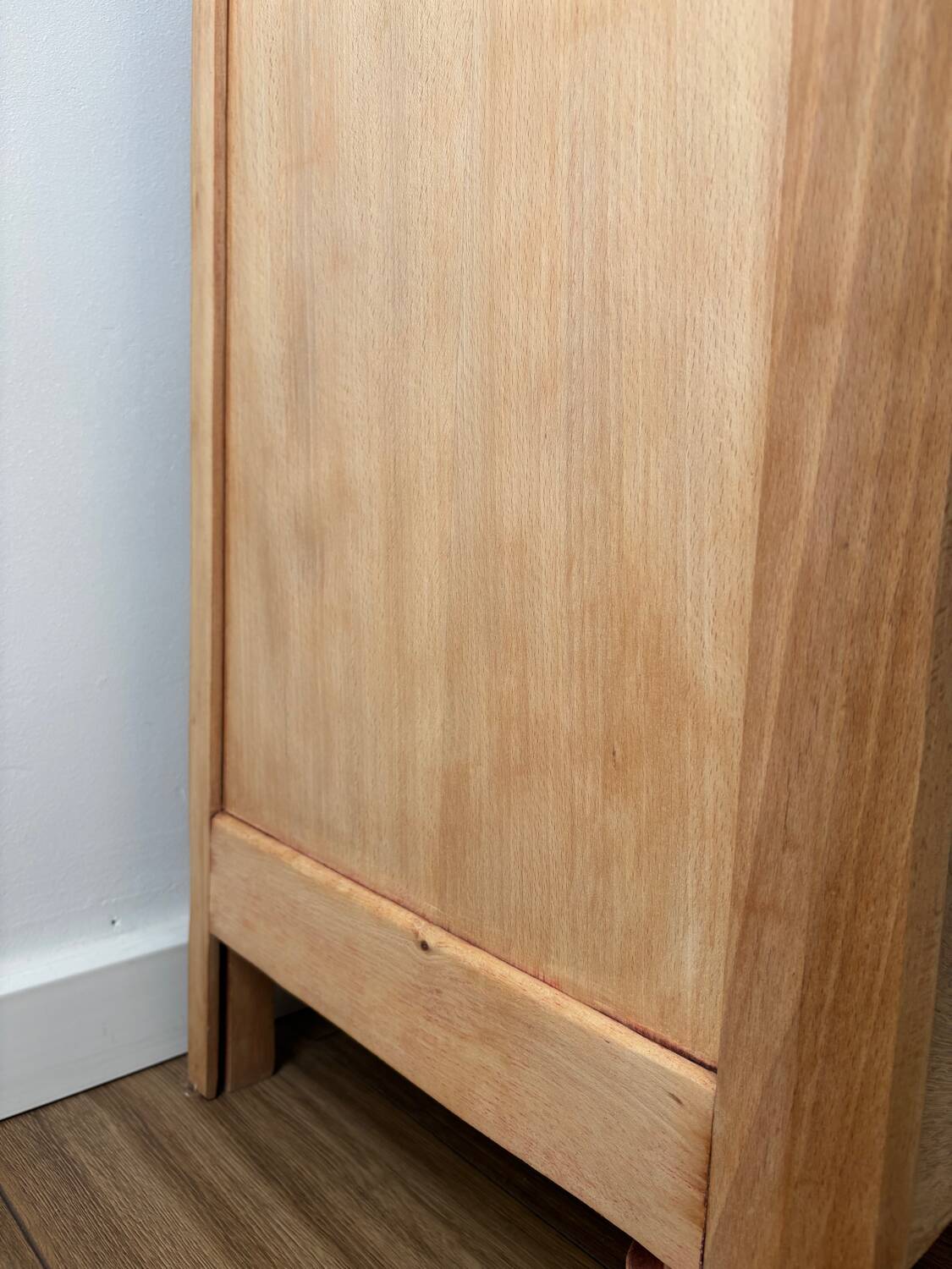 Renovated Parisian art deco solid wood display case