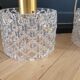Vintage pendant chandelier in molded glass and brass