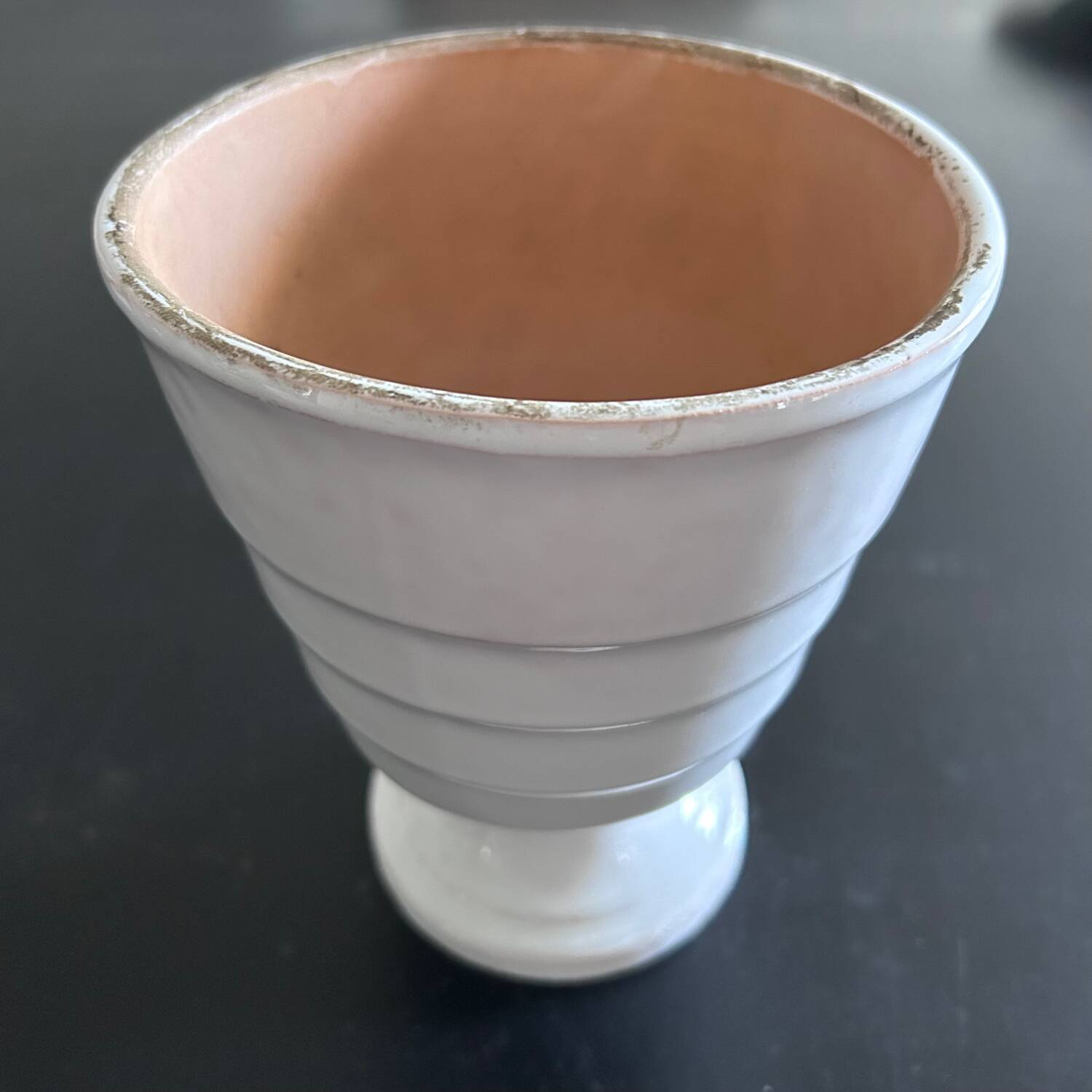 Scandinavian white cache pot