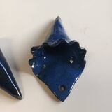Bouquetiere paire cornet bleu