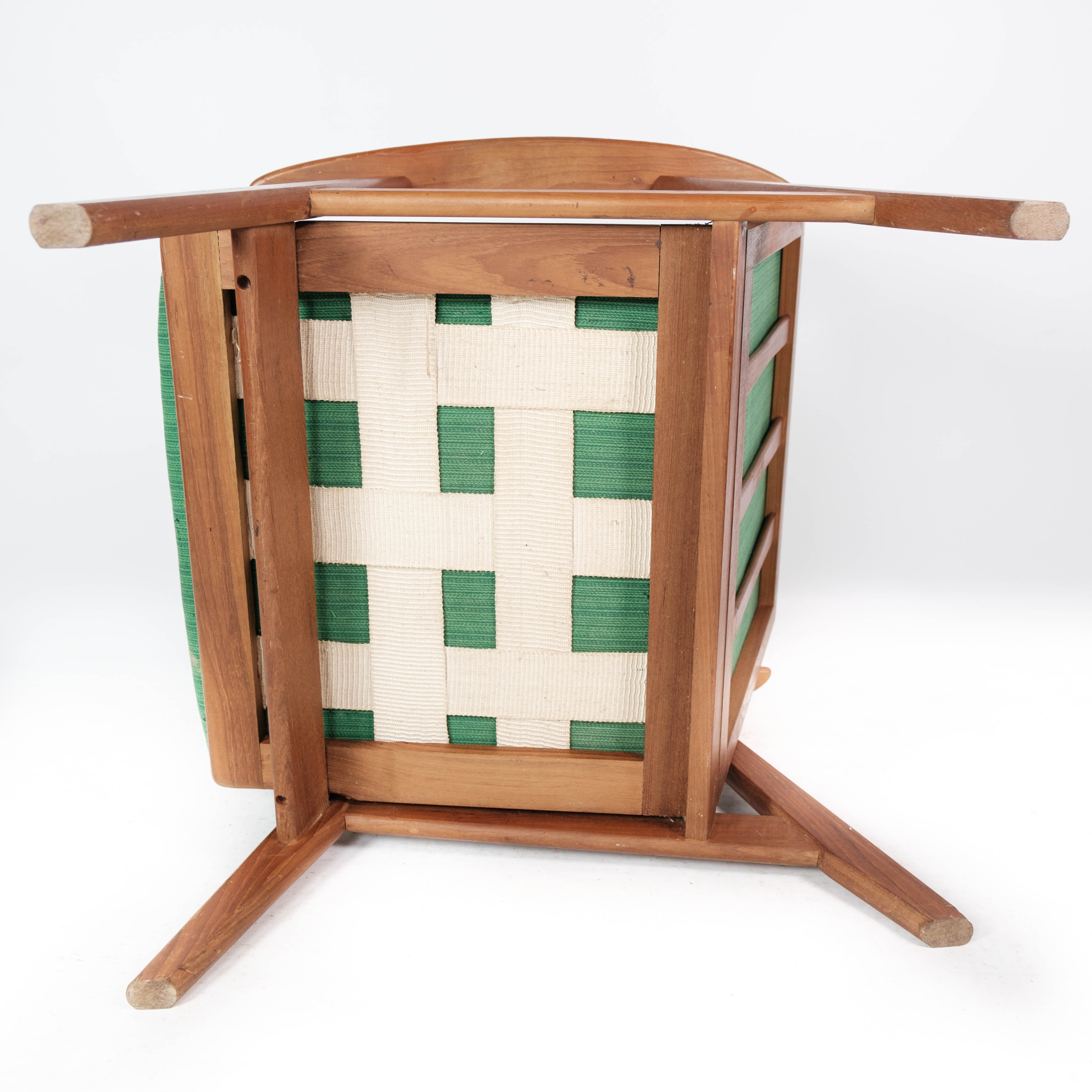 Easy chair in teak and with green upholstery of Danish design, 1960s