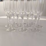 Set of 10 champagne flutes