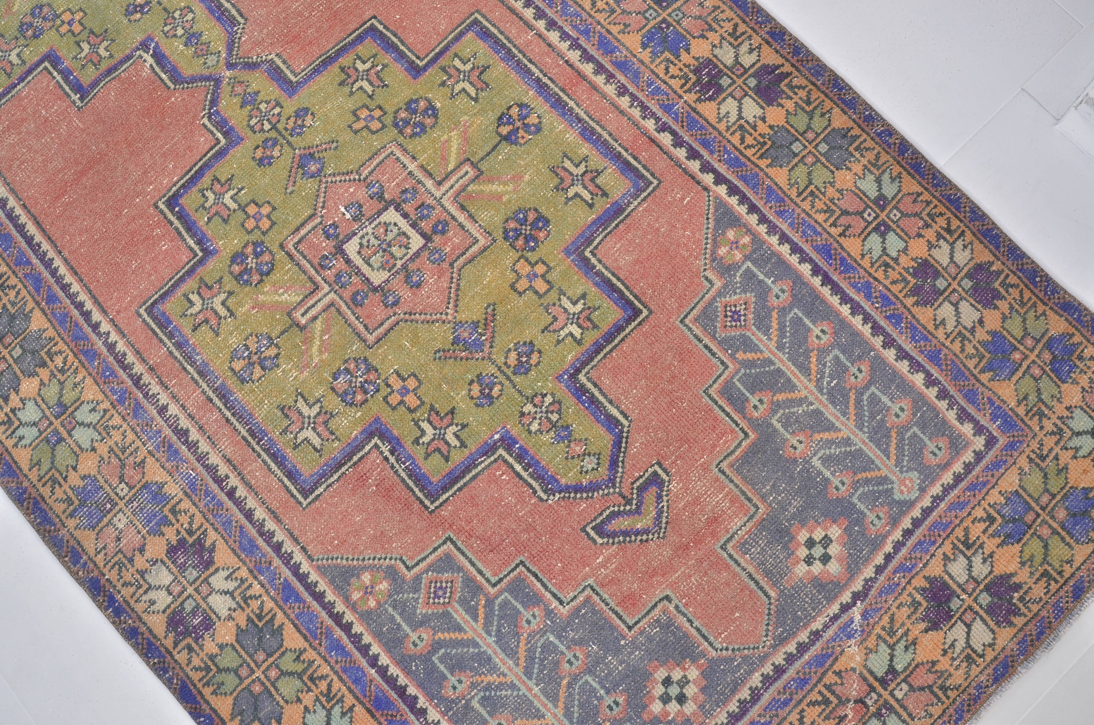 Handknotted Oushak Vintage Runner sku 2552