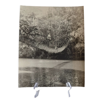 Anonymous silver photo africa gabon lianes bridge circa 1970