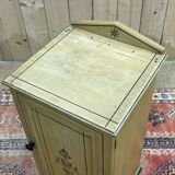 19th century English bedside table in painted fir