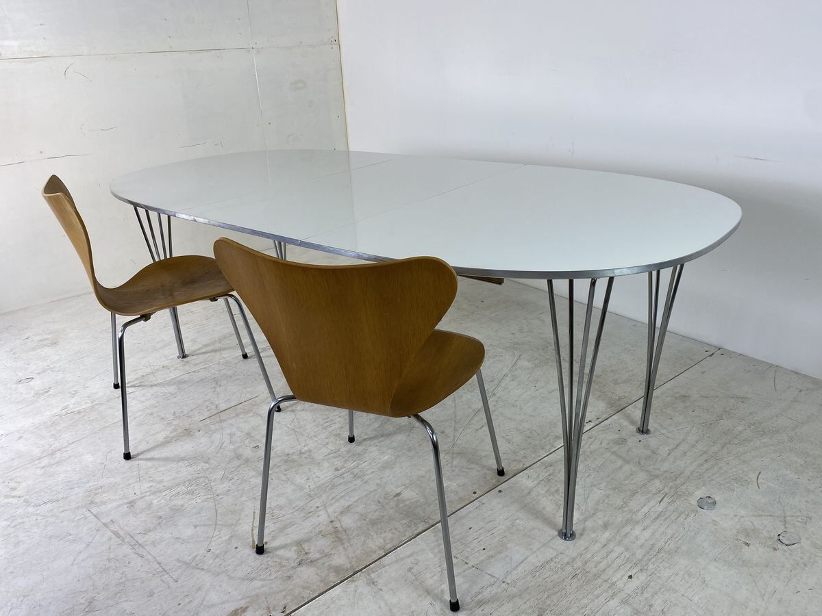 Table de salle à manger Ellipse extensible par Piet Hein pour Fritz Hansen 1990s