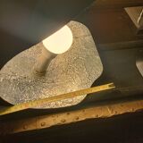 Handcrafted metal lamp, 1970s.