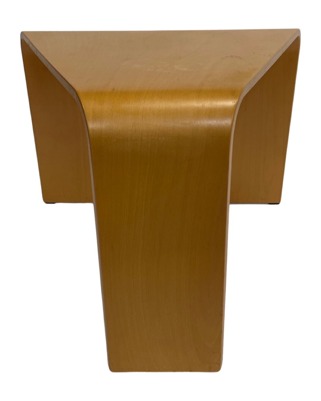 Table d’angle en bois courbé moderne du milieu du siècle années 1970