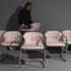 Set of 8 Gastone Rinaldi dining chairs, 70's