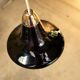 Suspension vintage noire en verre