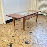 Coffee table Gplan teak & glass