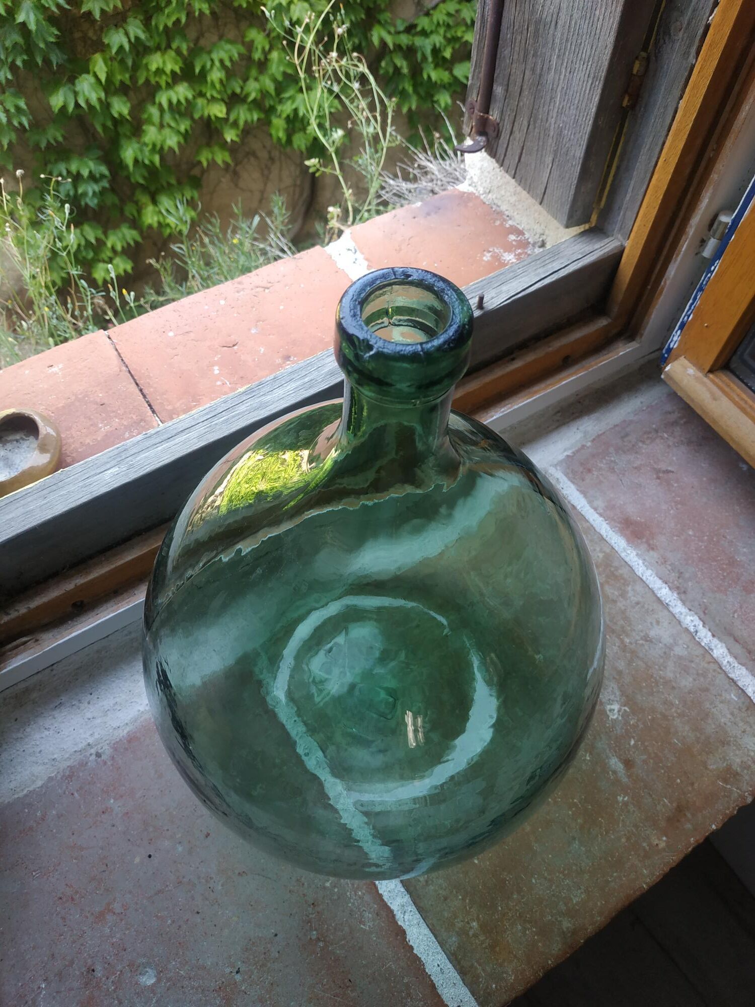 Demijohn vintage green 10,5l h38cm