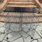 Vintage rolling cart dessert trolley