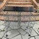 Vintage rolling cart dessert trolley