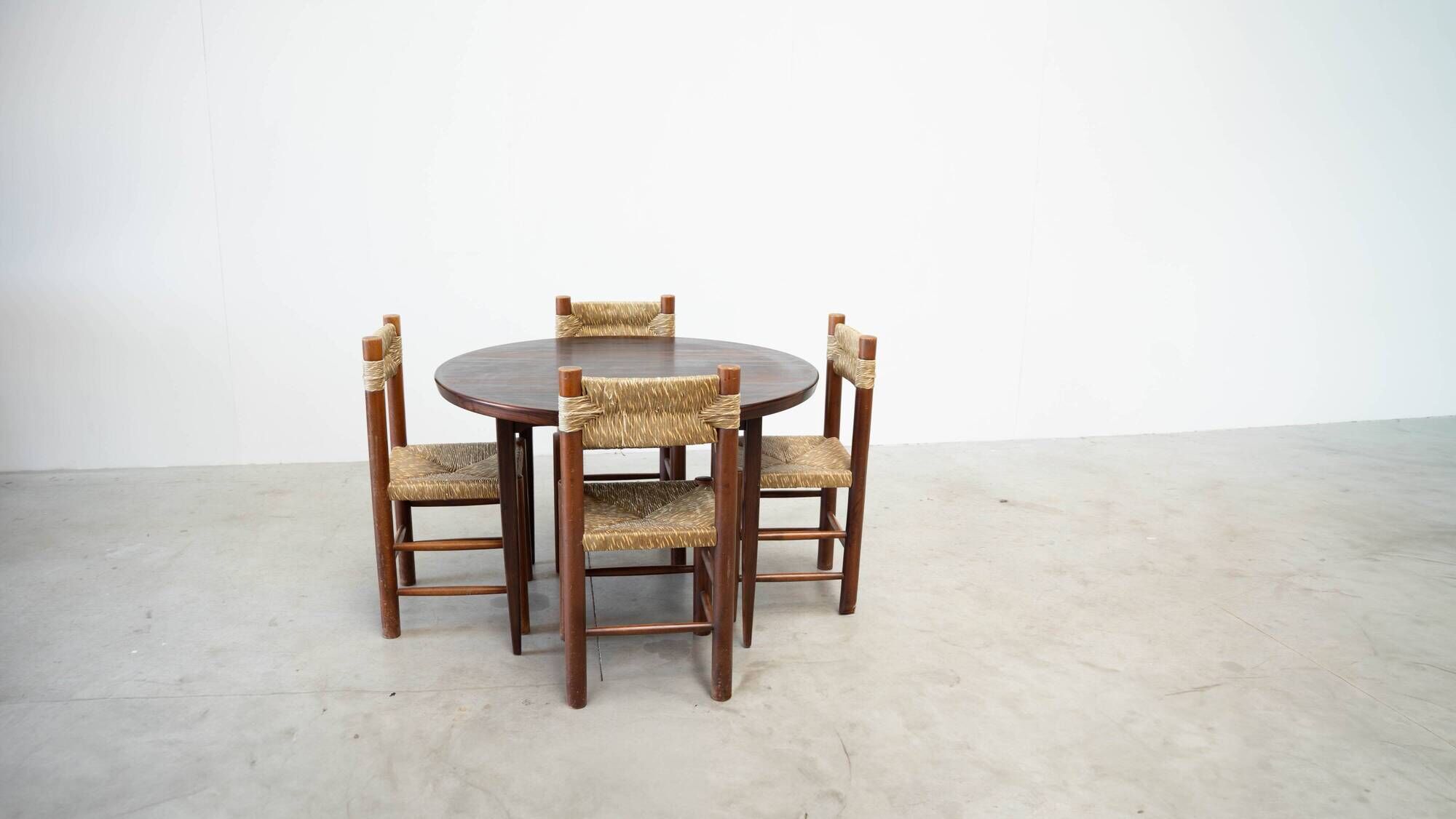 Scandinavian rosewood round dining table