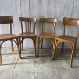 Mismatched Baumann bistro chairs