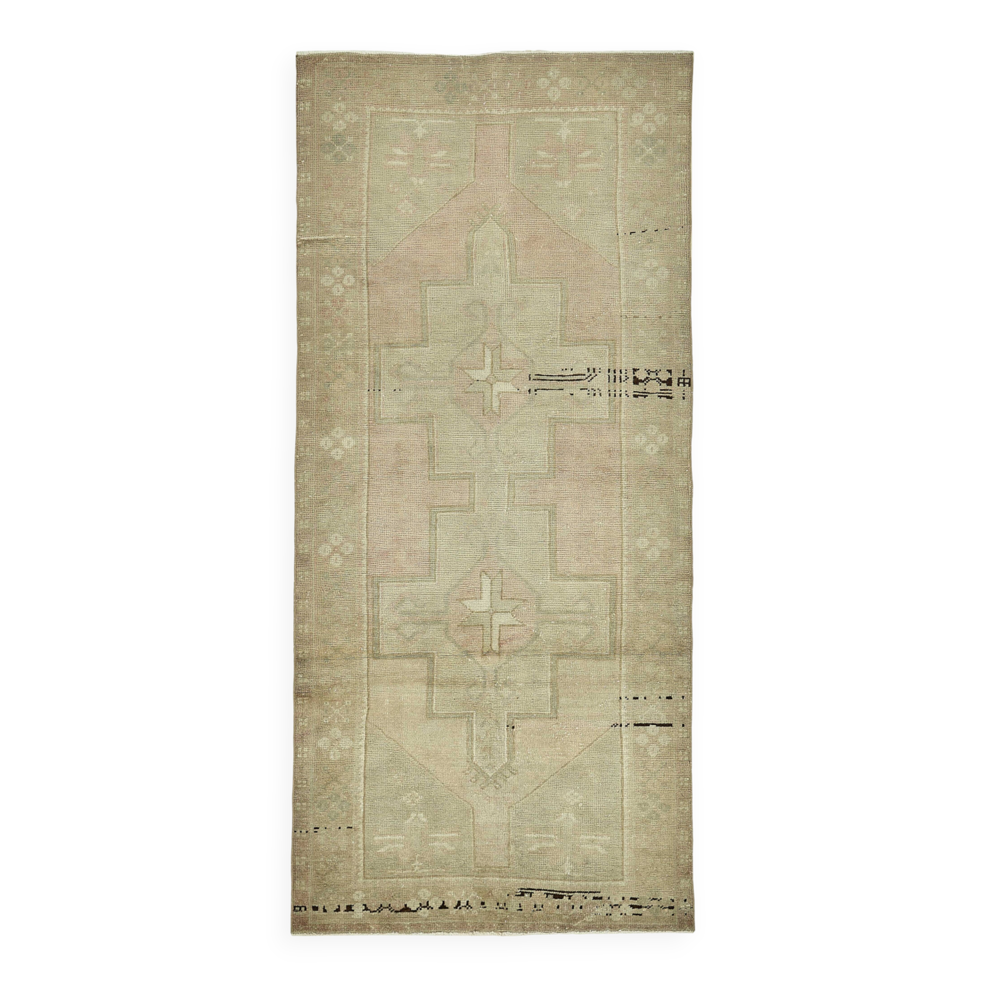 Turkish Vintage Anatolian Rug 106 cm x 240 cm