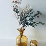 Vintage amber glass decanter