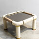Brass and glass coffee table by Tommaso Barbi 1970'