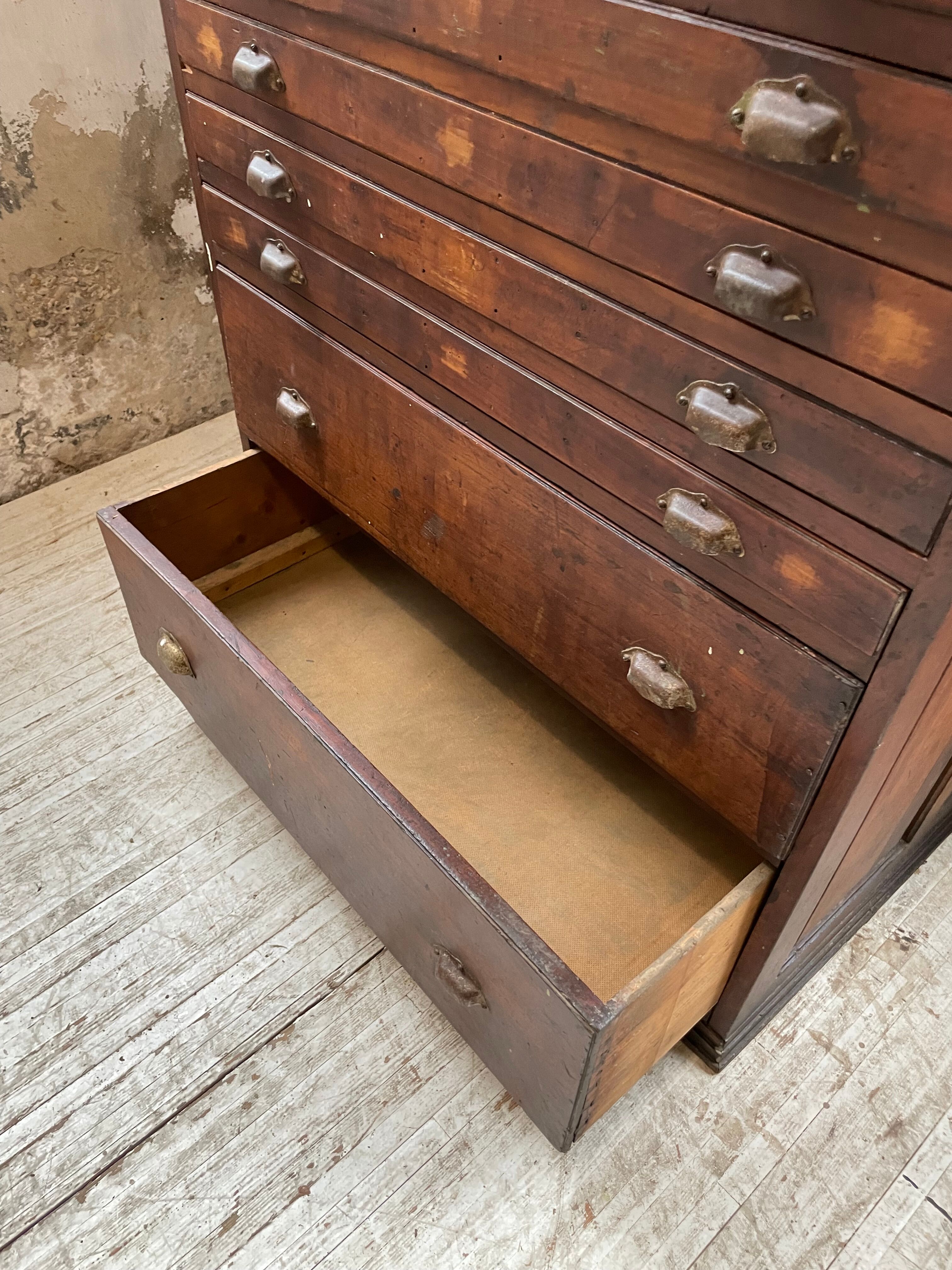 Workshop furniture printing with drawers XL oak