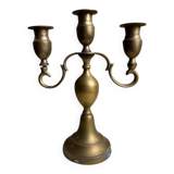 Three-branch chandelier in gilded brass