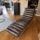 Fauteuil, chaise longue en cuir