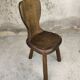 Vintage tripod chair made of solid wood.