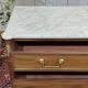 Louis XVI commode in mahogany with a marble top from the 1950s.
