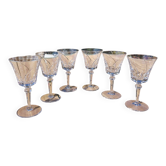 Set of 6 Large Water/Wine Glasses in Sèvres Crystal Niagara Model