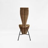 1 X  Postmodern 1980s Dining Side Rope Chair