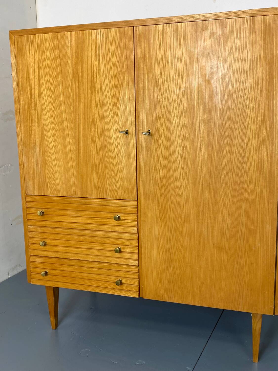 Mid-Century Modernist Highboard in Wood, 1950s