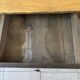 Authentic vintage farmhouse table from the 1950s in solid oak.