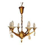 Bronze chandelier with 6 light arms