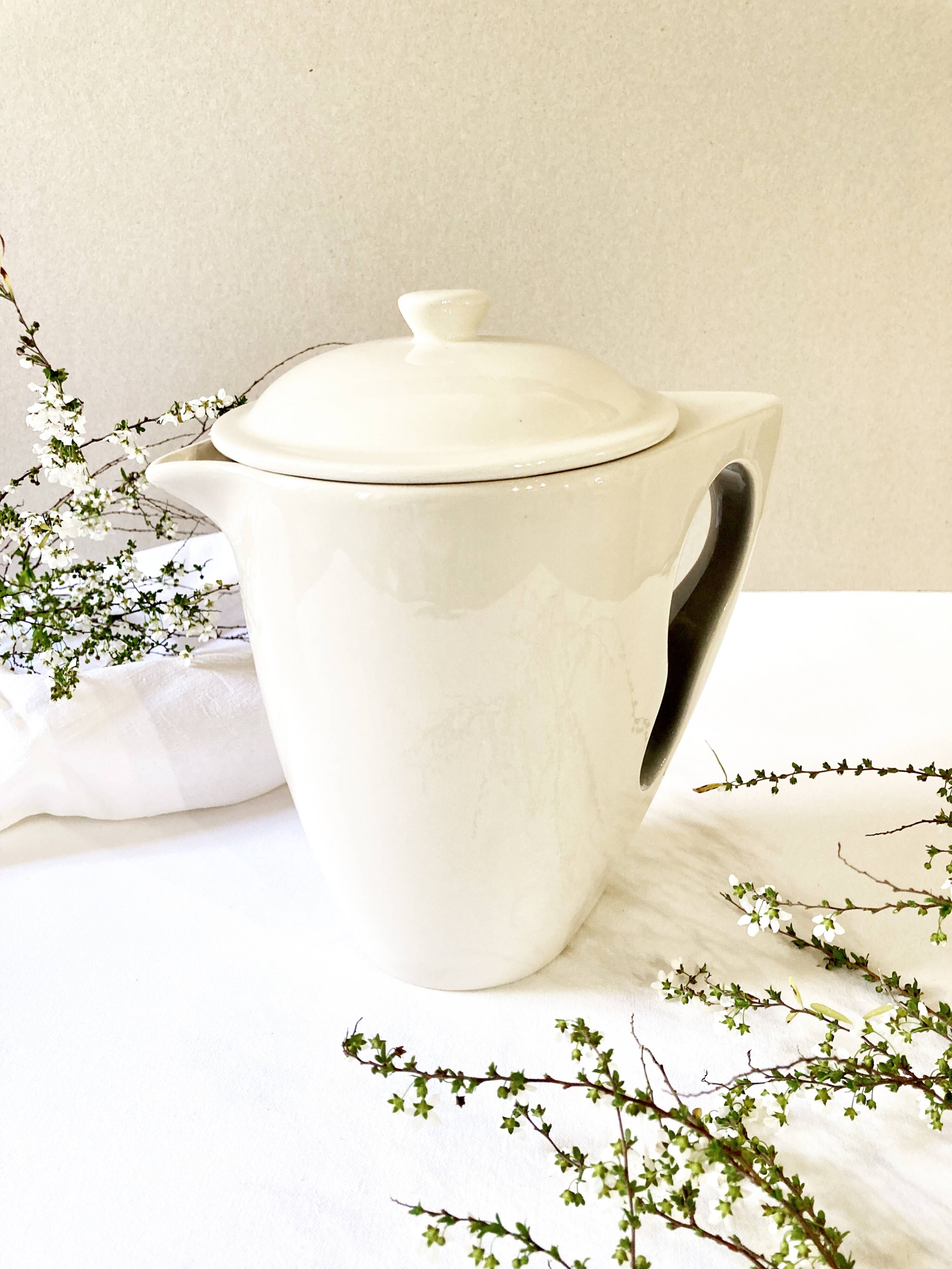 Contemporary earthenware teapot