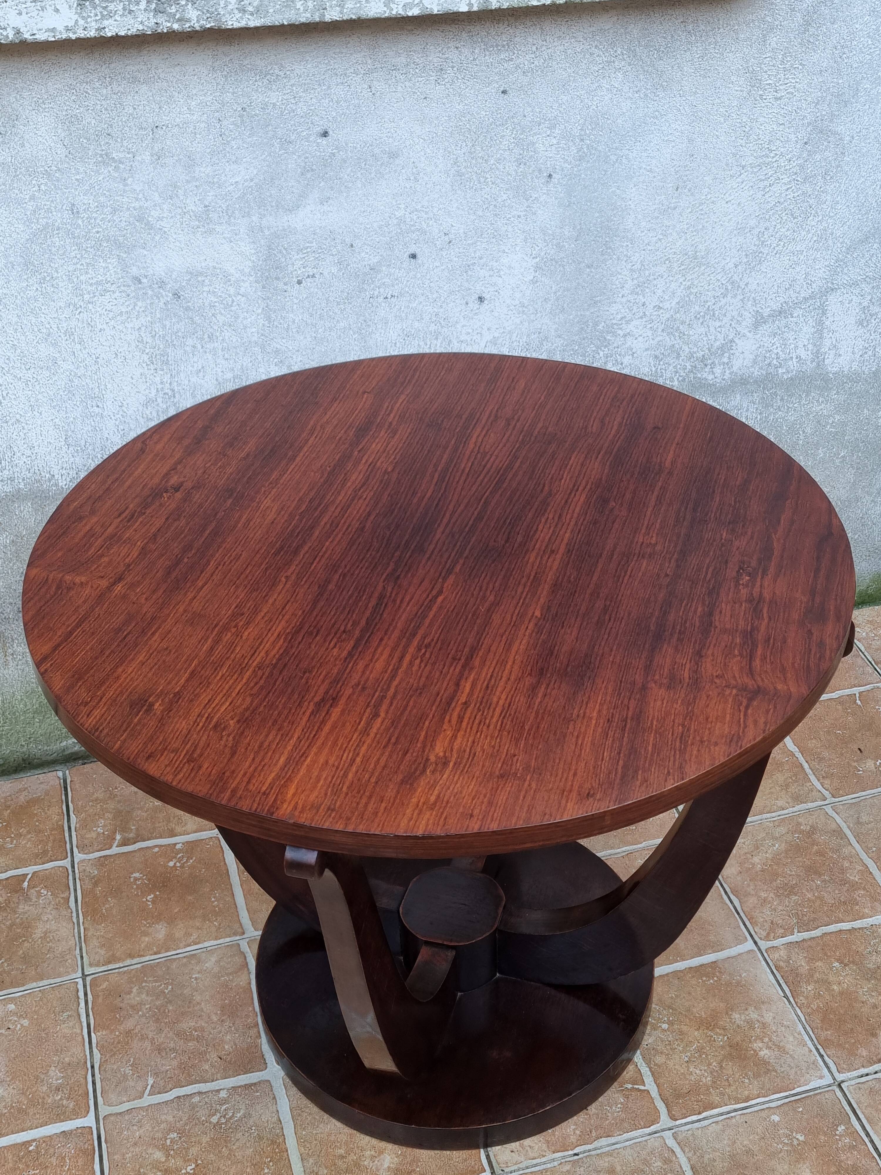Art Deco pedestal table, 70 cm