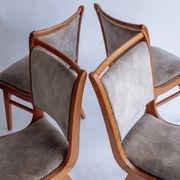 Lot de 4 chaises de salle à manger vintage en bois