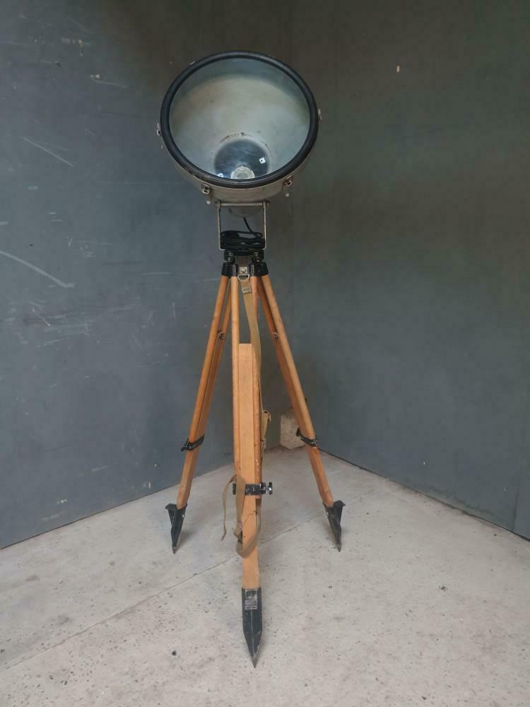 Industrial lamp on a tripod