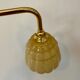 Vintage tulip wall lamp in yellow Clichy glass