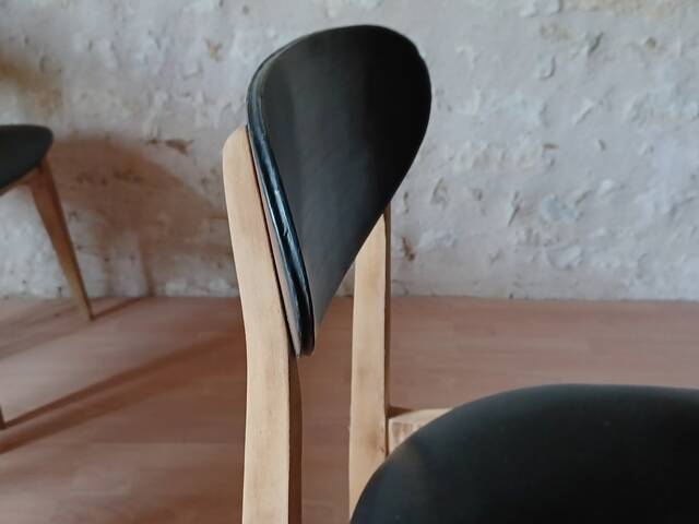 6 chaises vintage scandinave en teck années 1960