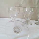 6 hand engraved crystal glasses
