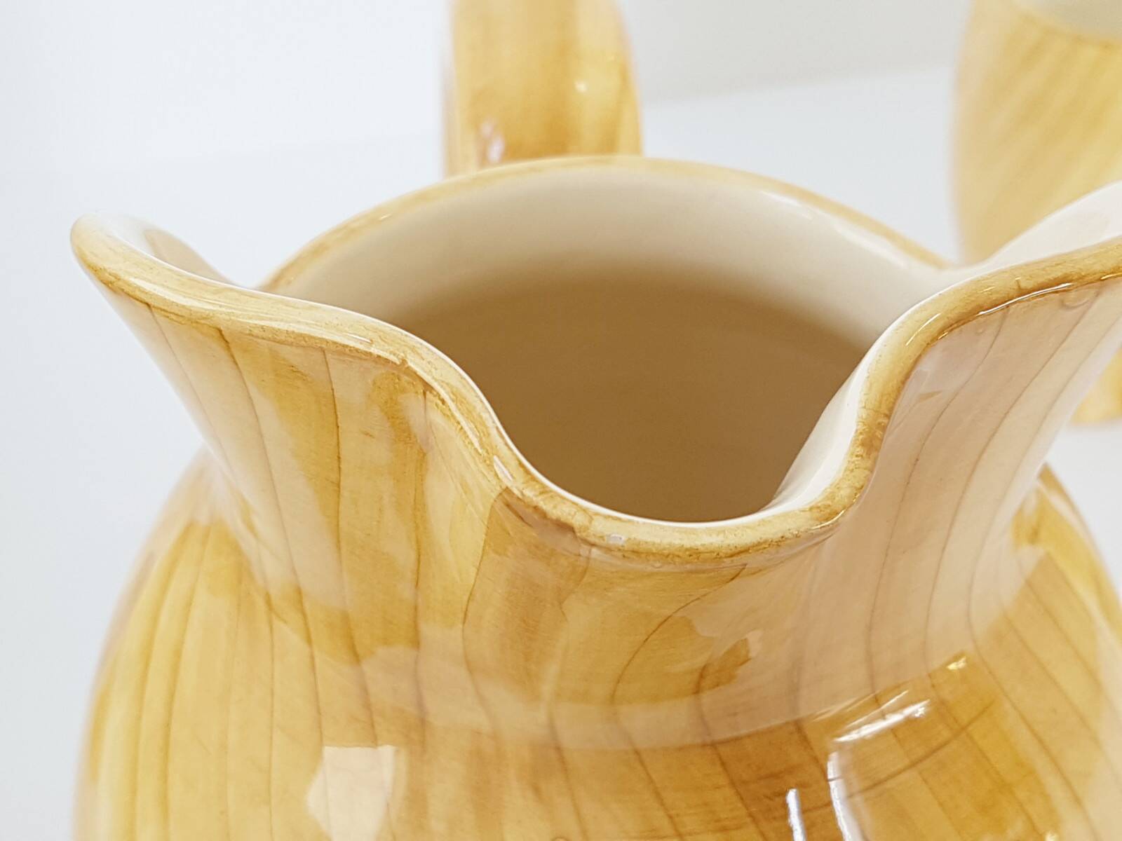 Service a orangeade grandjean jourdan vallauris ceramic faux-wood 1950 vi