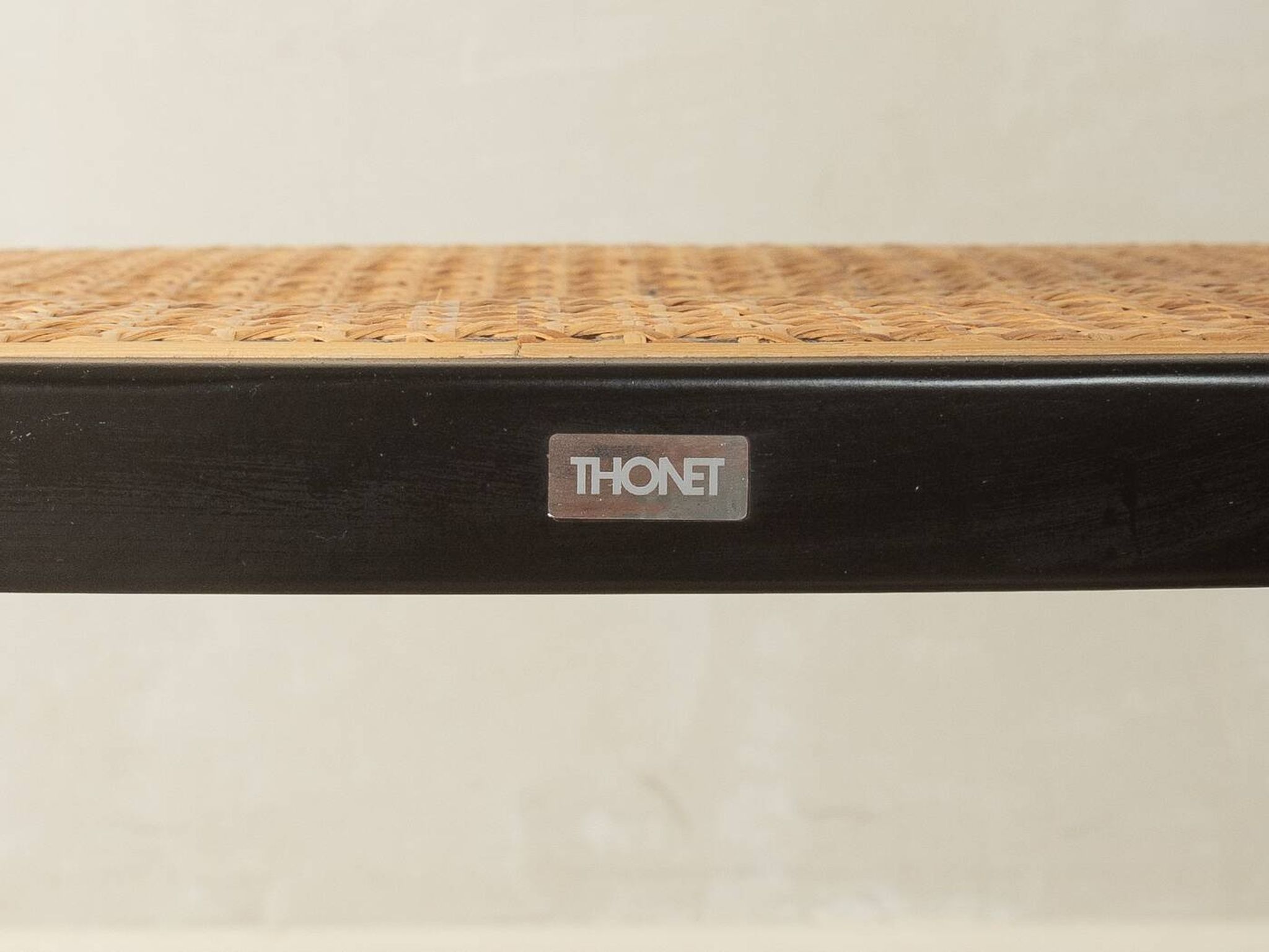 Thonet | Marcel Breuer cantilever chair, Bauhaus era, chrome and Vienna cane, black wood frame